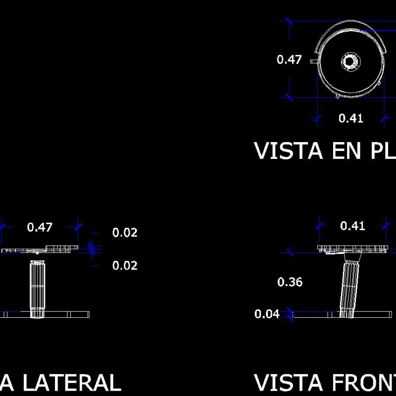 Stool On Casters Mm Views DWG Block for AutoCAD • Designs CAD