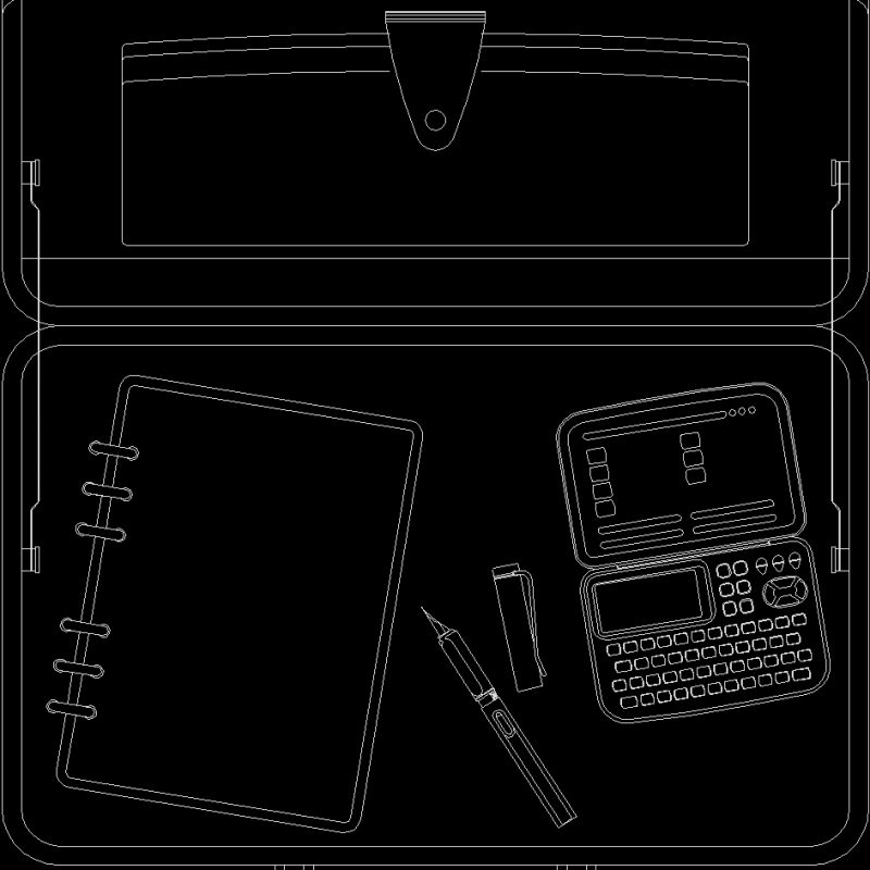Suitcase 2D DWG Block for AutoCAD • Designs CAD
