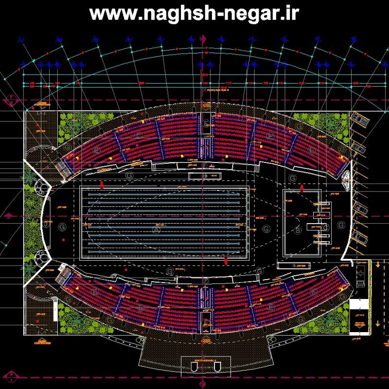 Swiming Stadium Dwg Block For Autocad • Designs Cad