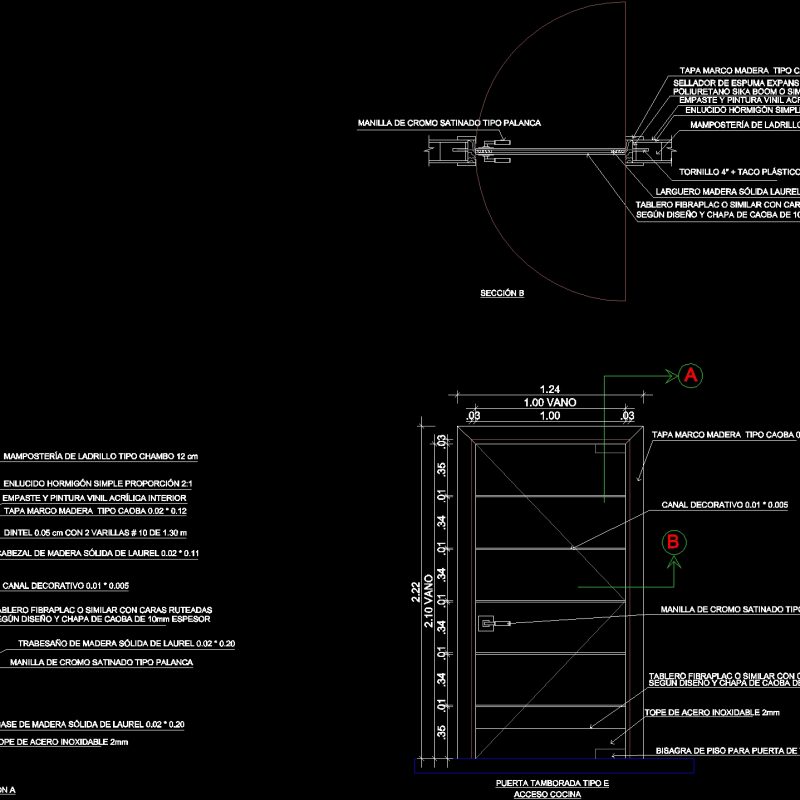 Swinging Door DWG Block for AutoCAD • Designs CAD