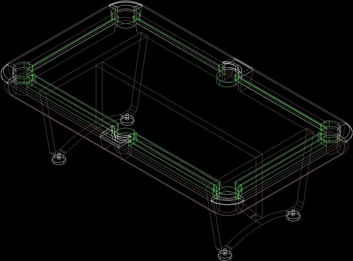 Table Billiards 3D DWG Model for AutoCAD • Designs CAD