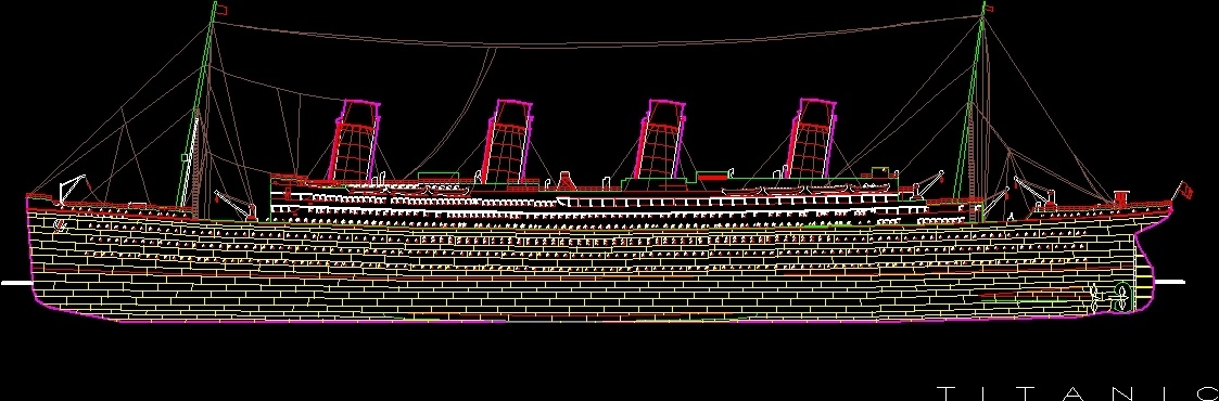 Titanic DWG Elevation For AutoCAD • Designs CAD