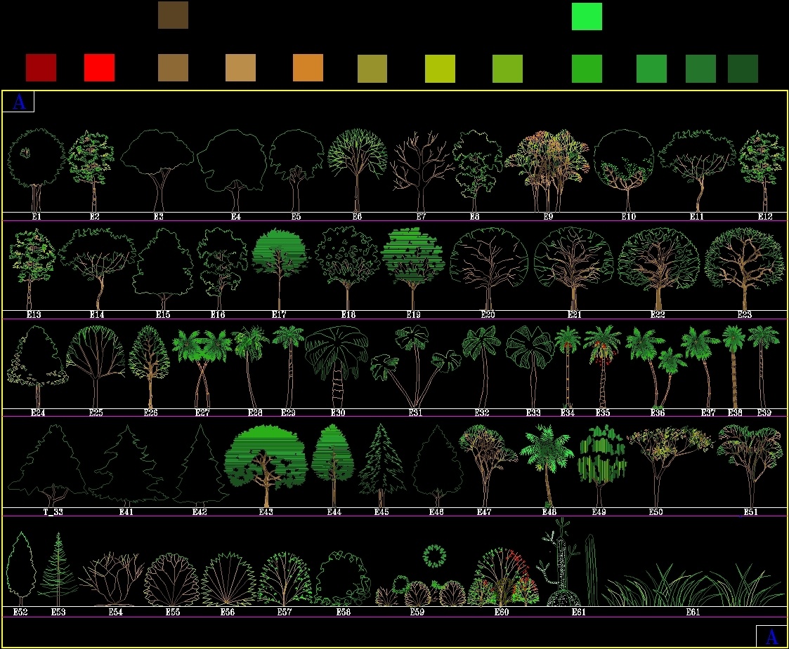 Trees Elevations Dwg Elevation For Autocad Designs Cad