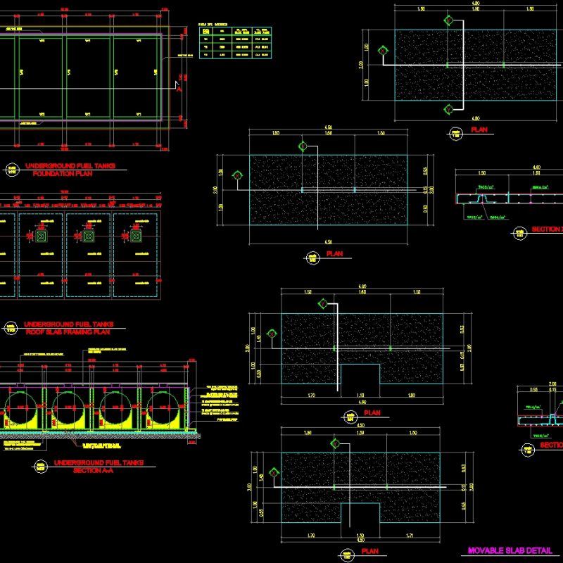 Underground Concrete Tanks DWG Detail for AutoCAD • Designs CAD