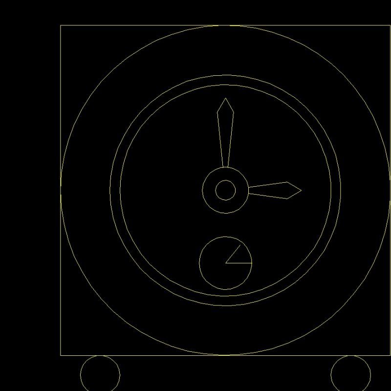 Wall Clock DWG Block for AutoCAD • Designs CAD