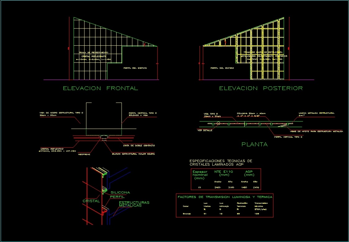 Wall Glass Finish DWG Detail for AutoCAD • Designs CAD