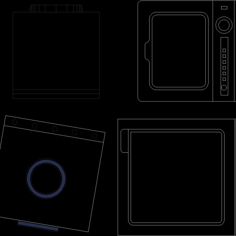 Washing Machine Dwg Block For Autocad Designs Cad