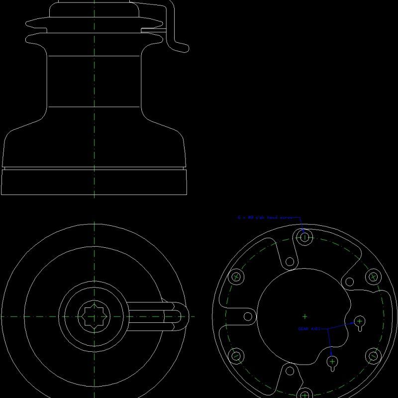 Winch DWG Block for AutoCAD • Designs CAD
