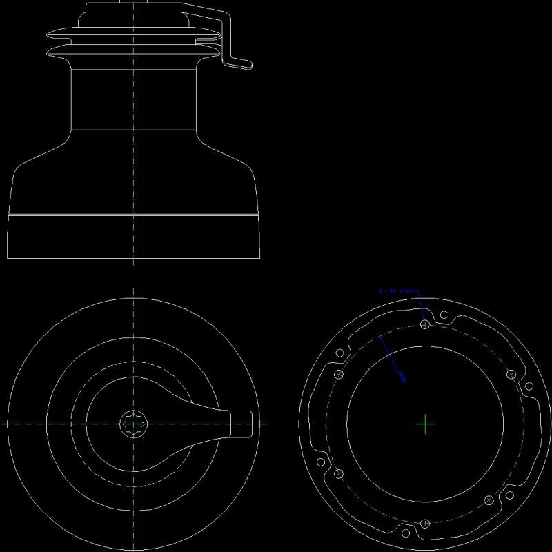 Winch DWG Block for AutoCAD • Designs CAD