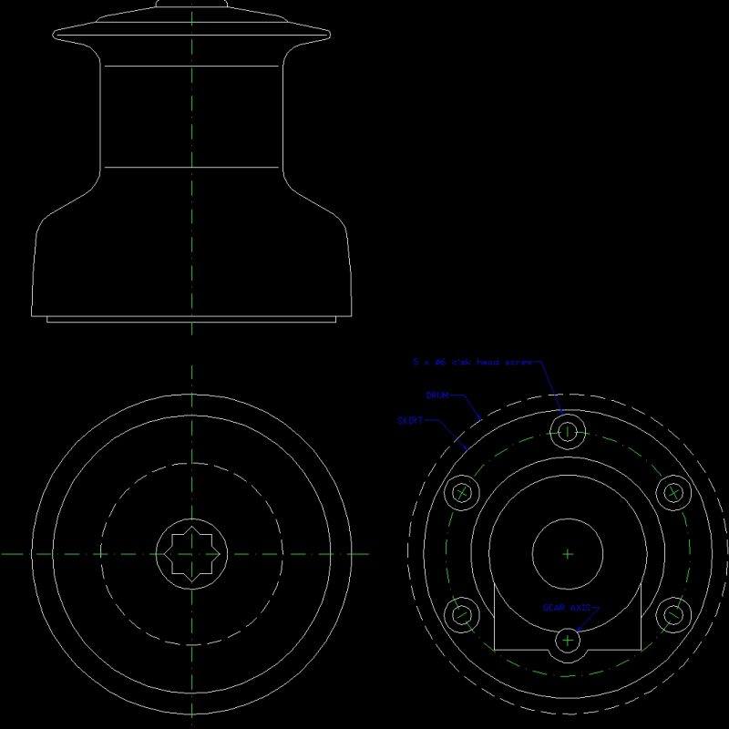 Winch DWG Block for AutoCAD • Designs CAD