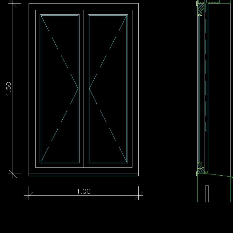 Window DWG Plan for AutoCAD • Designs CAD