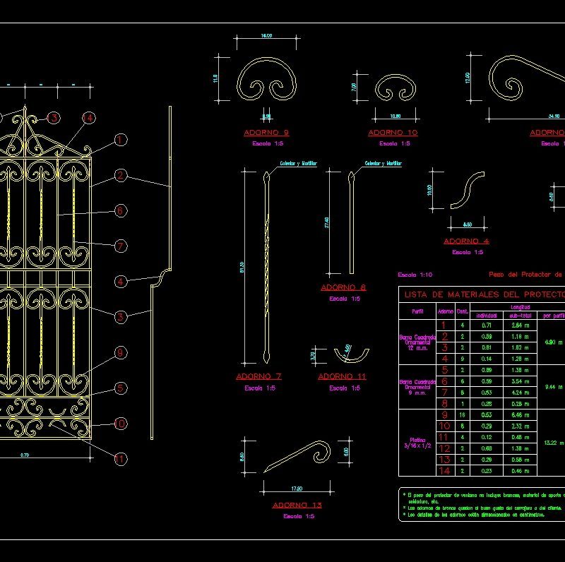 Window Grill DWG Detail for AutoCAD • Designs CAD