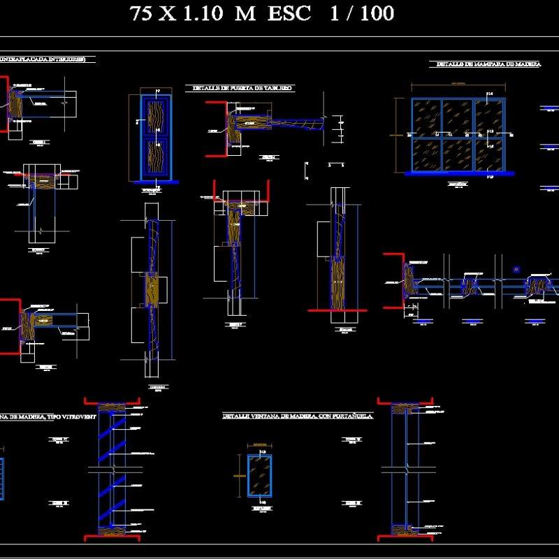 Wood Doors DWG Detail for AutoCAD • Designs CAD