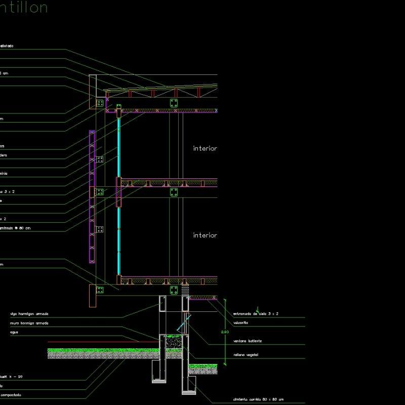 Wood Faccade Section DWG Section for AutoCAD • Designs CAD