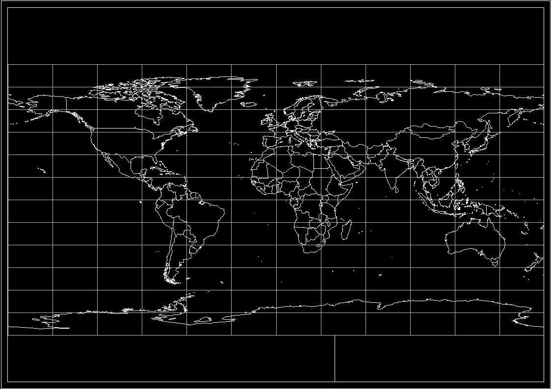 World Map Dwg Block For Autocad 46278 