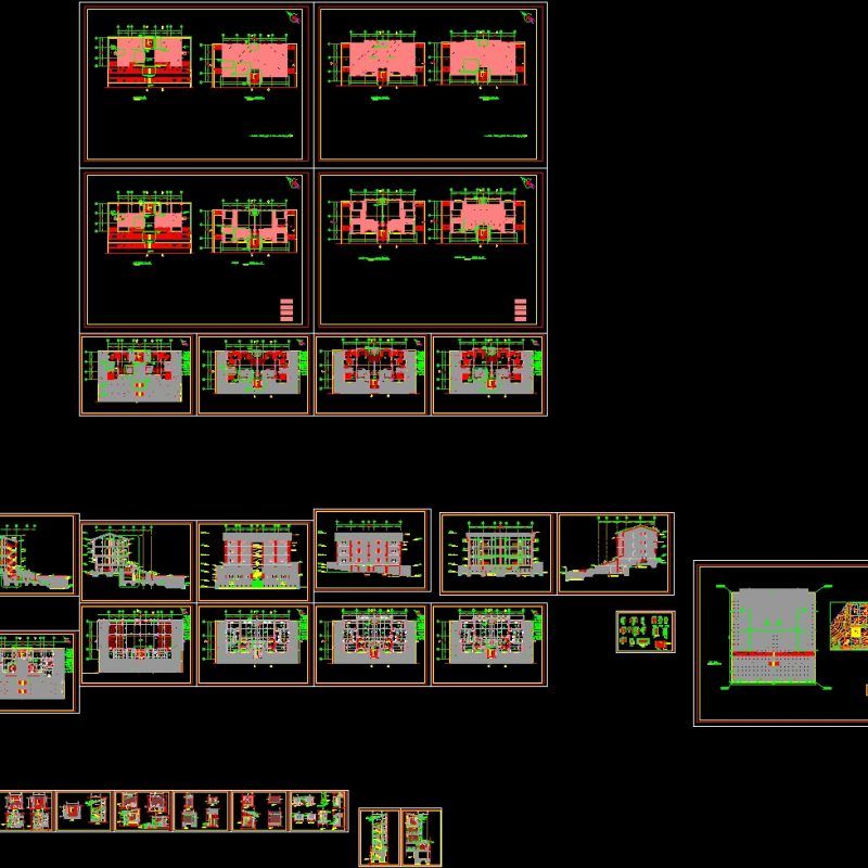 4 Floors Residential DWG Plan for AutoCAD • Designs CAD