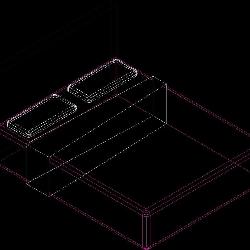 Bed 3D DWG Model for AutoCAD • Designs CAD