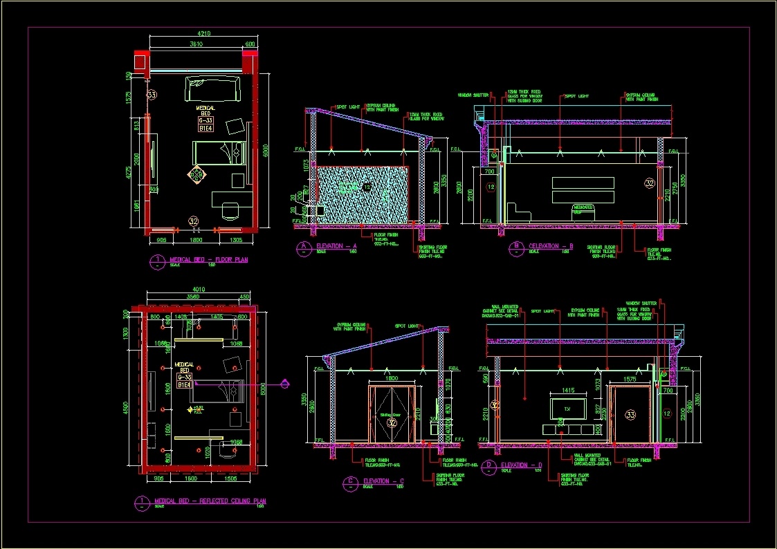 Bedroom Detail Dwg Plan For Autocad • Designs Cad