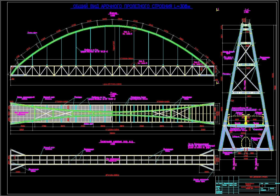 Мост чертеж dwg