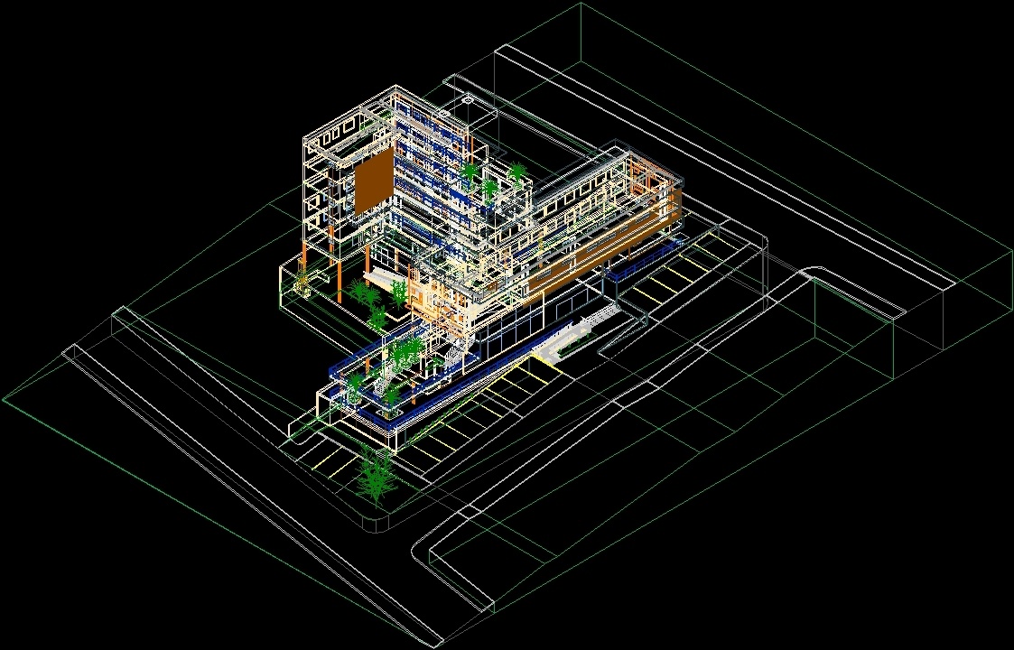 Building Appartments 3D DWG Model for AutoCAD • Designs CAD