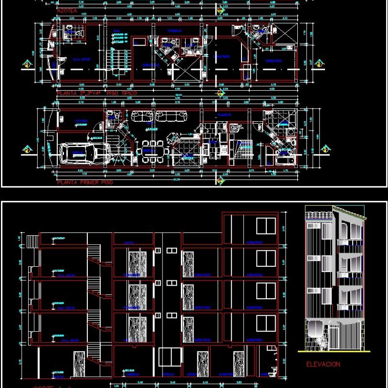 Collective Housing Project DWG Full Project for AutoCAD • Designs CAD