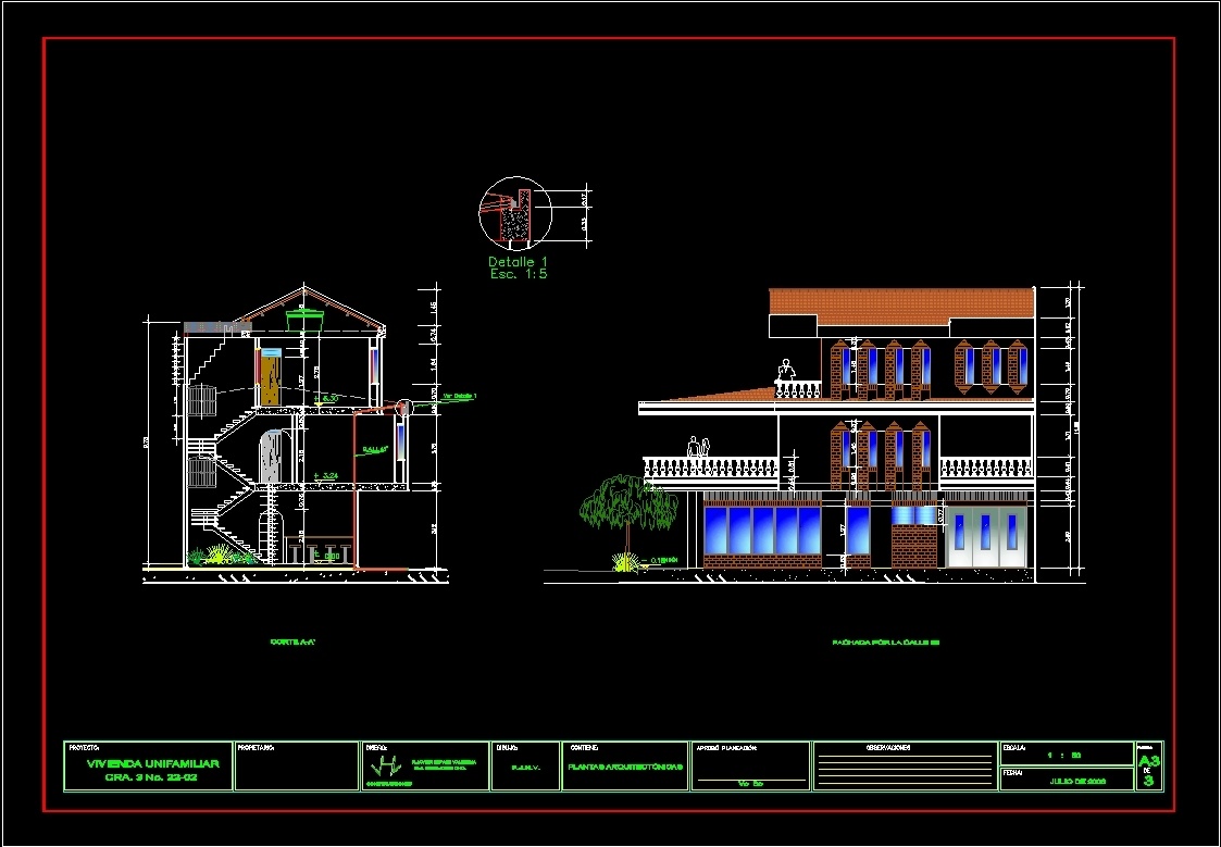 Detached House DWG Block for AutoCAD • Designs CAD