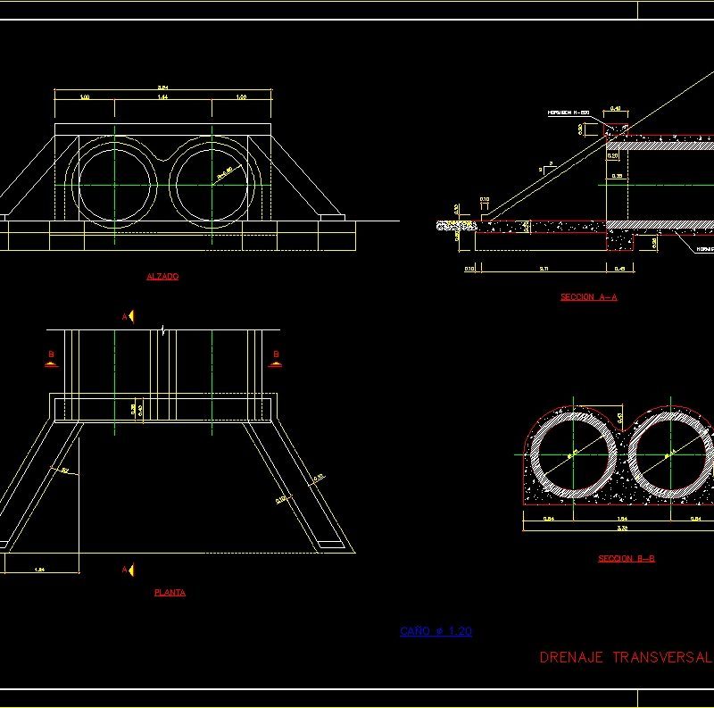 Detail Of Drainage Dwg Detail For Autocad • Designs Cad