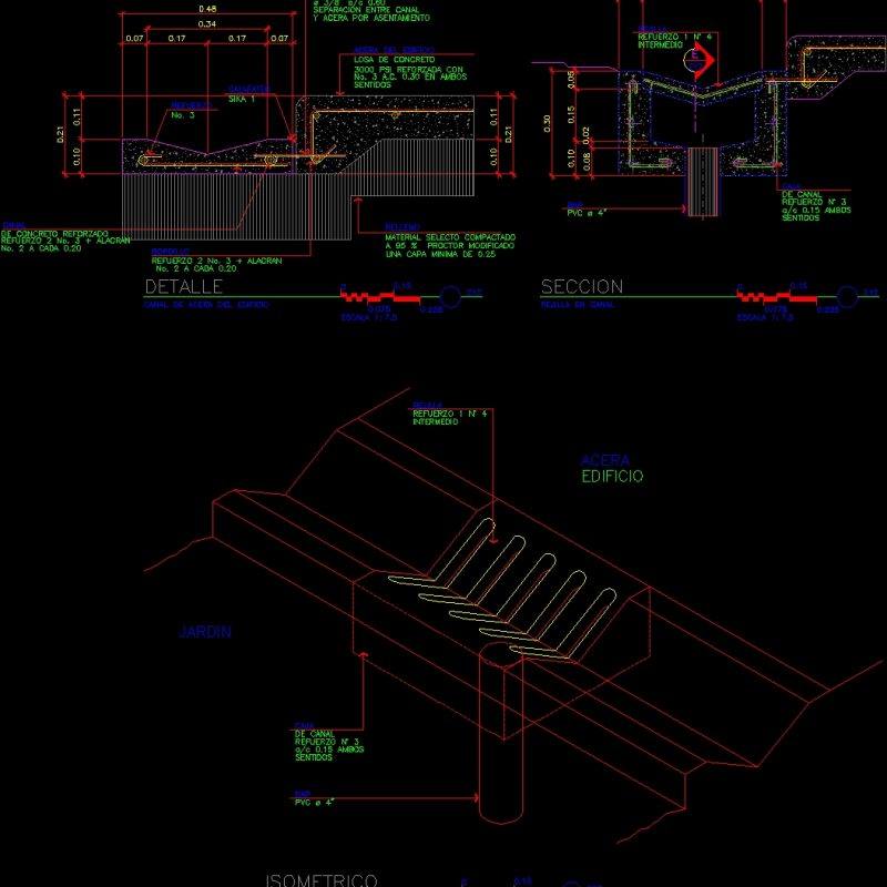 Detail Of Sidewalk Chute Dwg Section For Autocad • Designs Cad