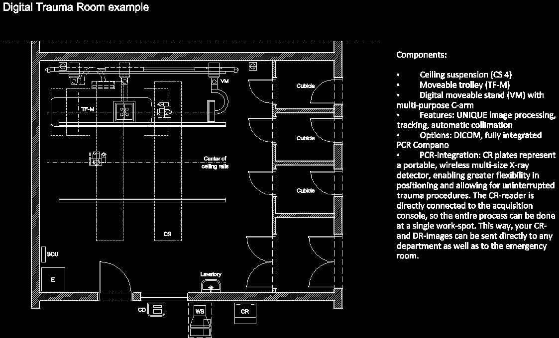 Digital Trauma X Ray Room DWG Block for AutoCAD • Designs CAD