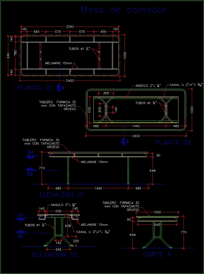 Dining Table DWG Block for AutoCAD • Designs CAD