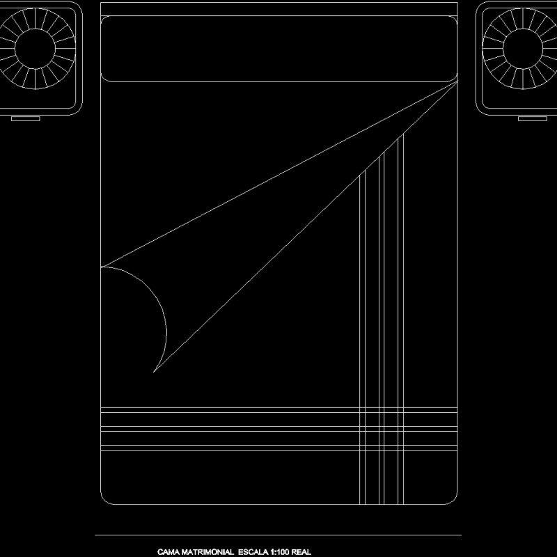 Double Bed Double Bed DWG Block for AutoCAD • Designs CAD