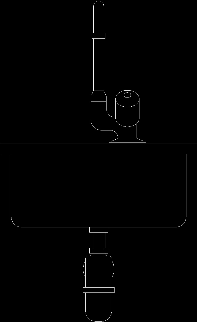Dynamic Block Kitchen Sink DWG Block for AutoCAD • Designs CAD