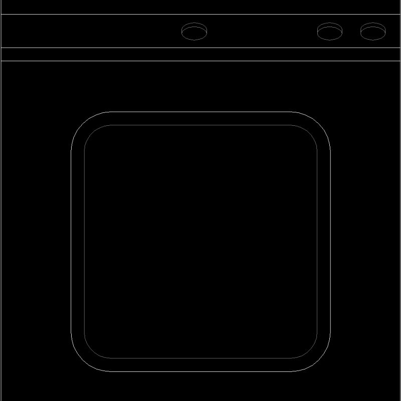 Dynamic Block Washing Machine DWG Block for AutoCAD • Designs CAD