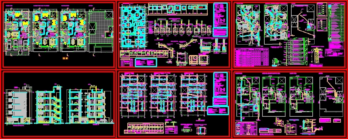 Flowers Apartment Building DWG Section for AutoCAD • Designs CAD