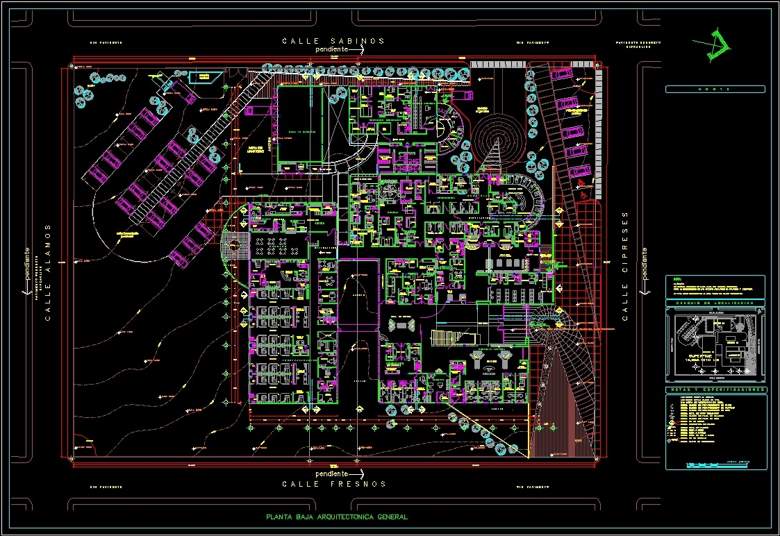 Planos De Arquitectura Hospital En Dwg Autocad Proyectos Hospitales ...