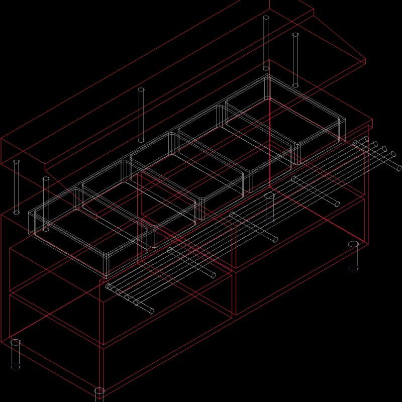 Hot Food Counter 3D DWG Model for AutoCAD • Designs CAD