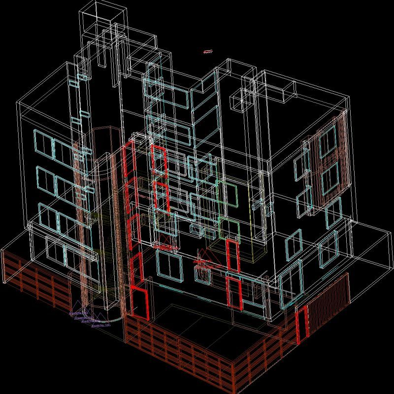 Housing Biulding 3D DWG Model for AutoCAD • Designs CAD