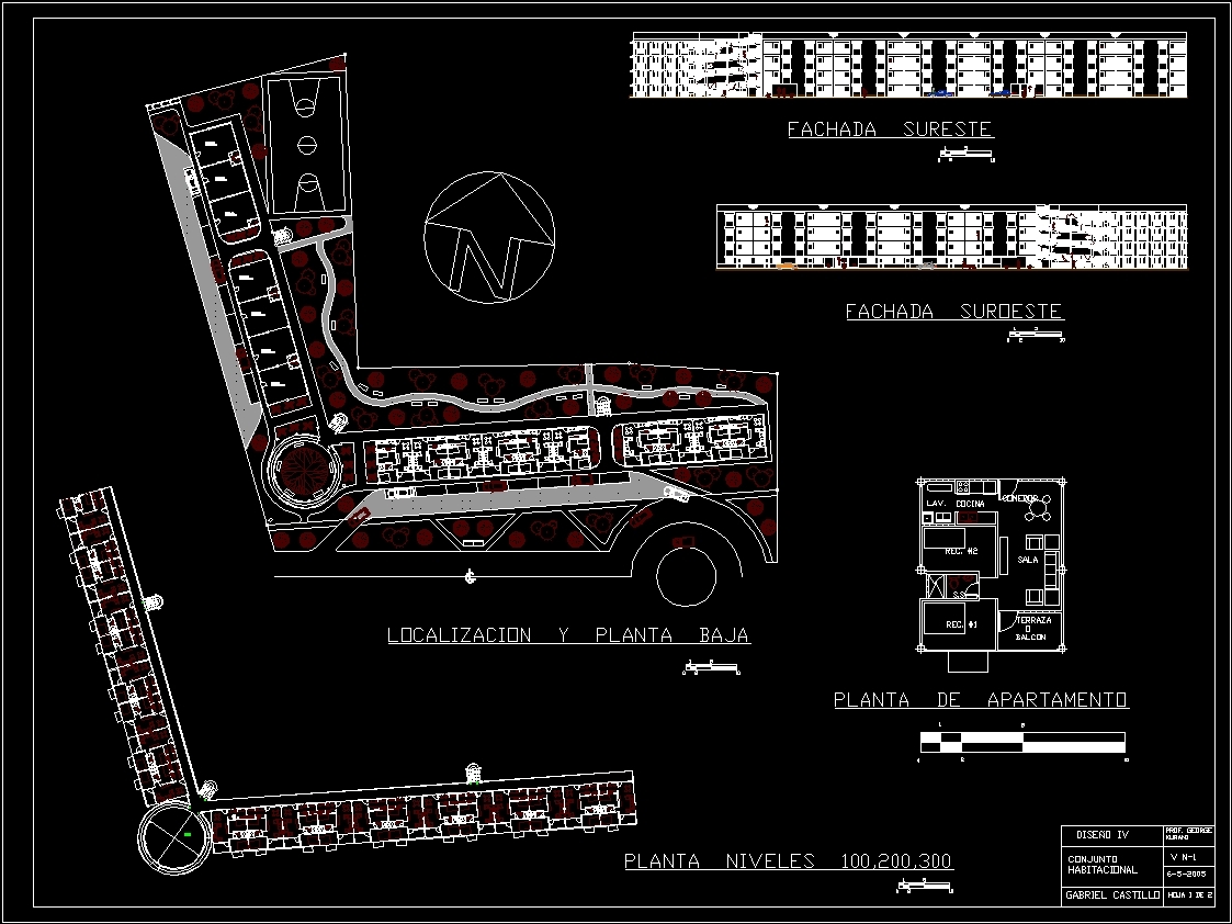 Housing Complex For Housing Of Low Cost DWG Block for AutoCAD • Designs CAD