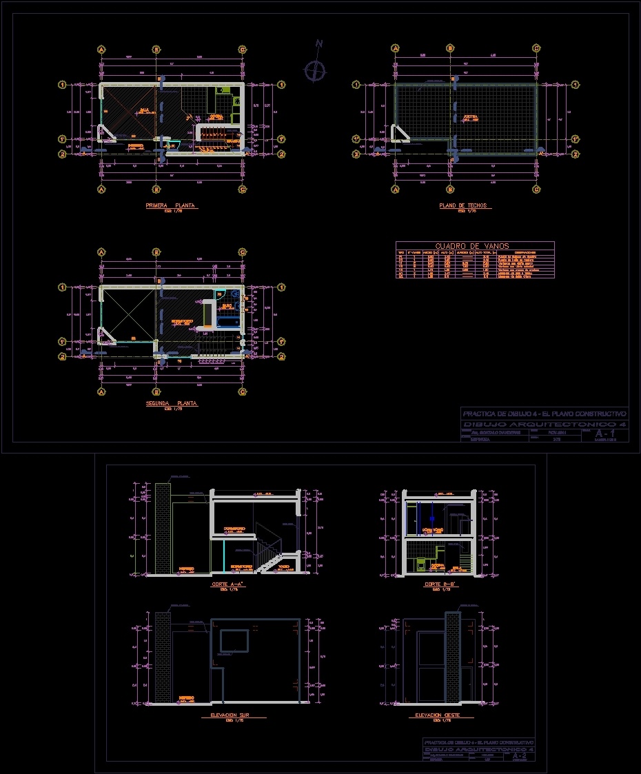 Housing Plane 5x10m DWG Section for AutoCAD • Designs CAD