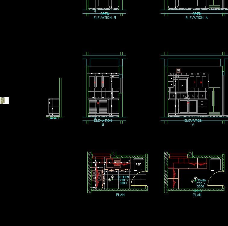 Kitchen DWG Detail for AutoCAD • Designs CAD