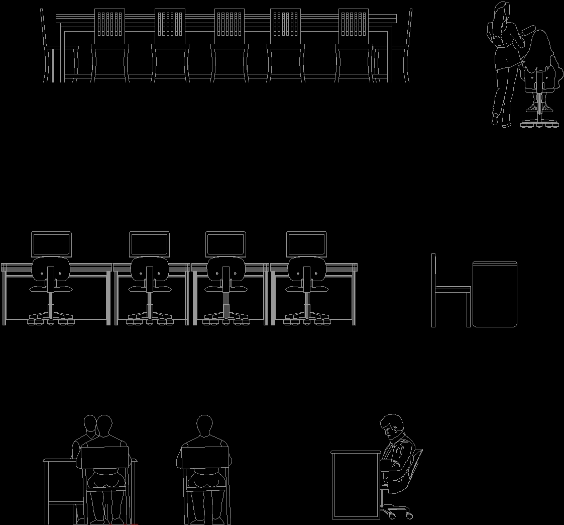 Office Furniture 2d Dwg Elevation For Autocad • Designs Cad