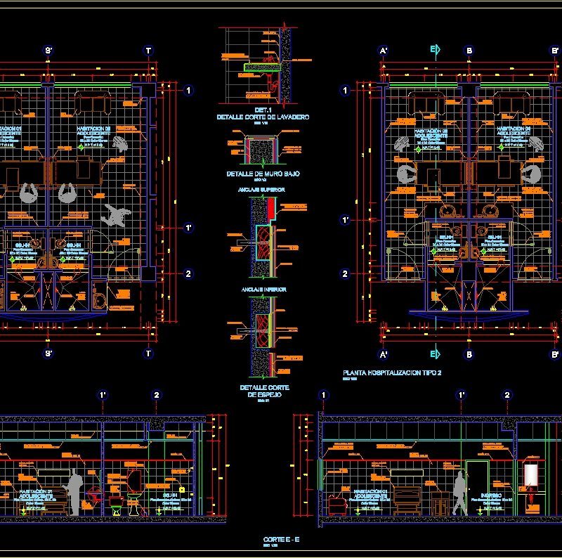 Pediatric Hospital Room Design DWG Detail for AutoCAD • Designs CAD