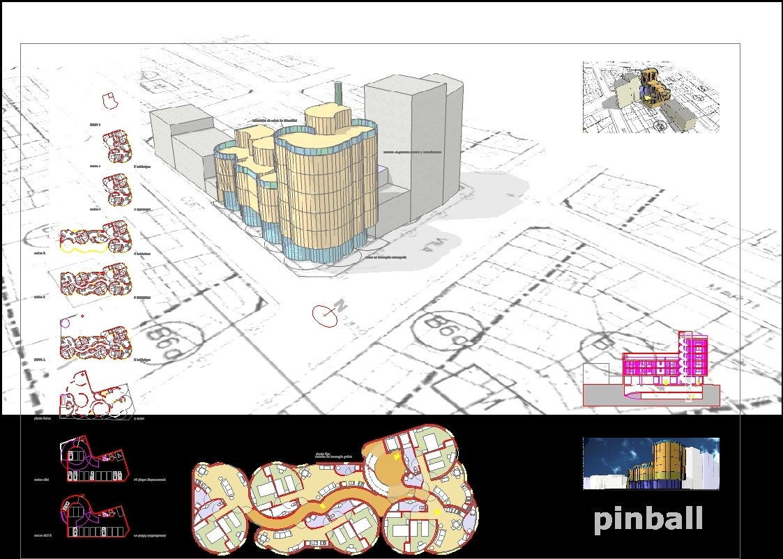 Pinball Apartment Building Mallorca DWG Section for AutoCAD • Designs CAD