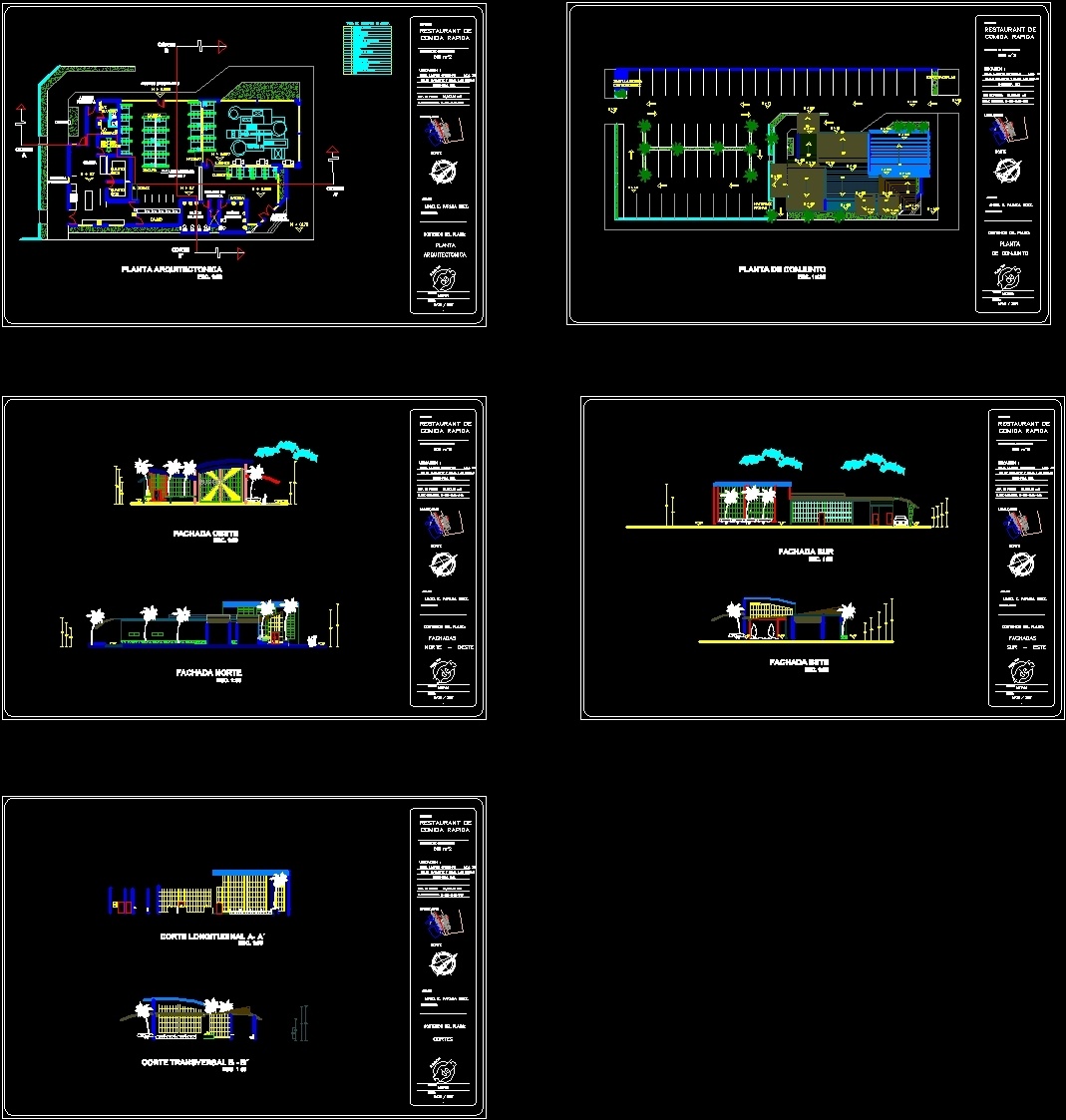 Restaurant Fast Food DWG  Full Project for AutoCAD 