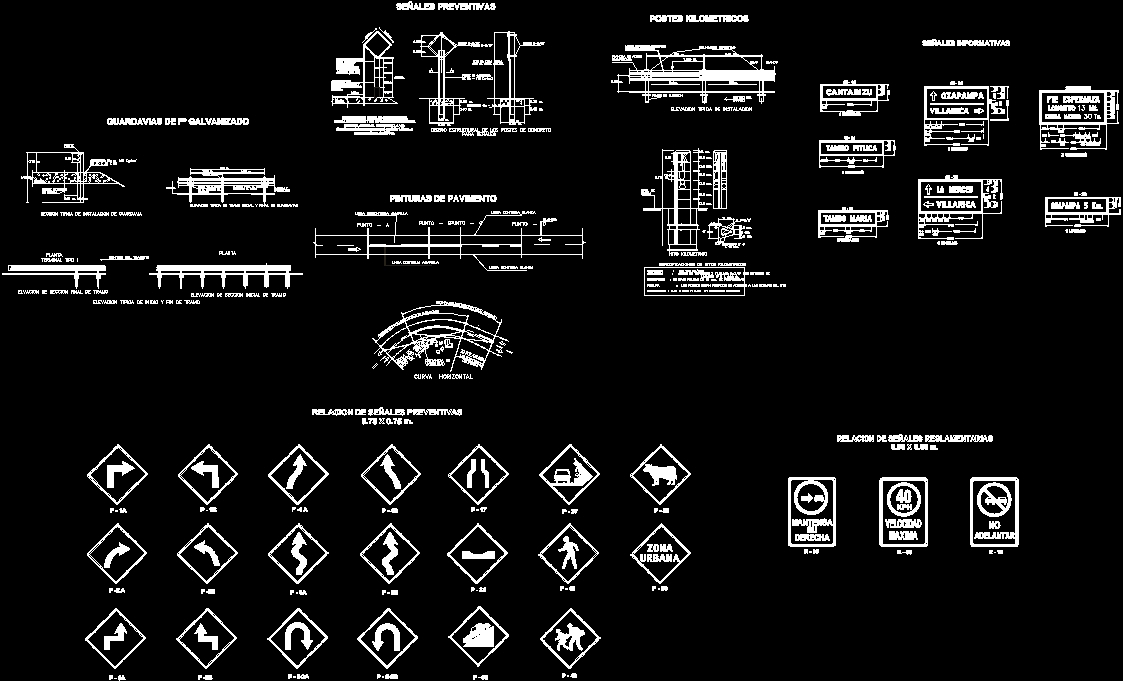 Street Sign Cad Details