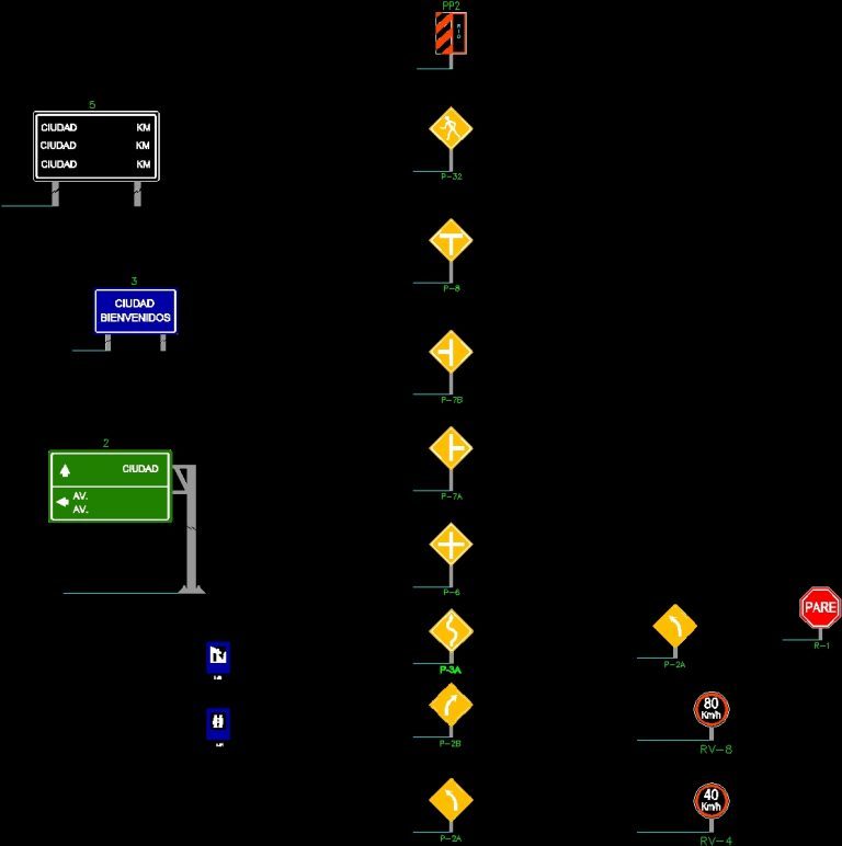 Road Marking Cad Block