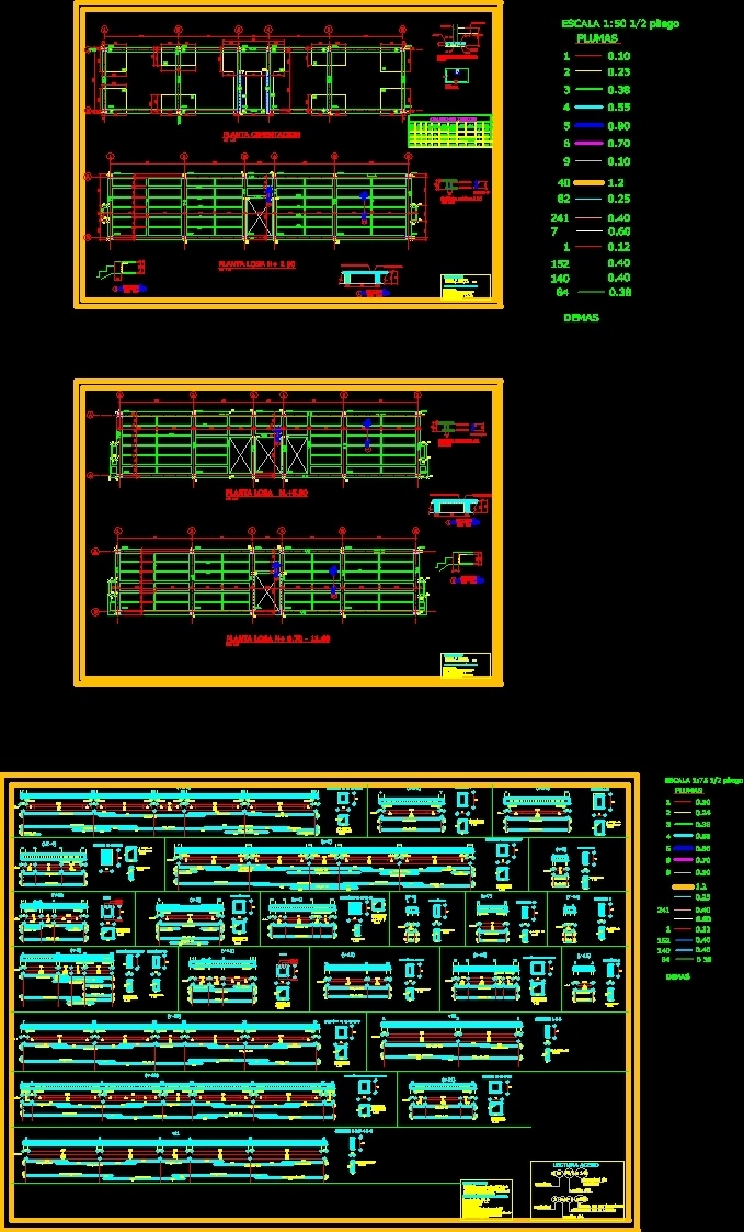 Structural Plans Building 5 LevelsColumbia Building Code DWG Plan for