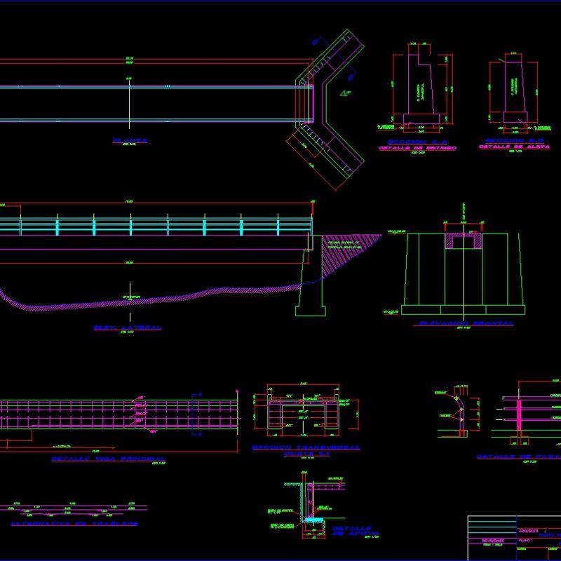 Structures Of Peatonal Bridge DWG Section for AutoCAD • Designs CAD