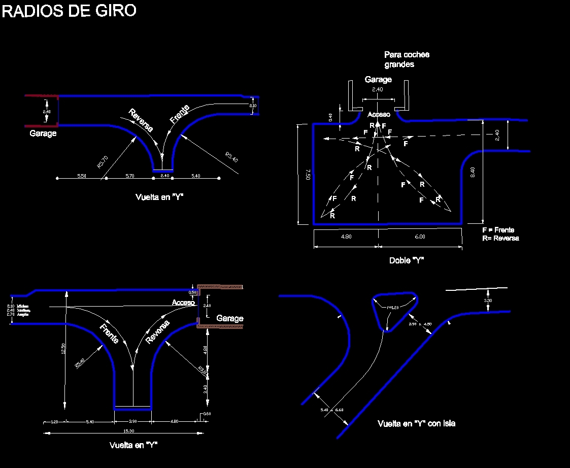 Turning Radius DWG Detail For AutoCAD Designs CAD