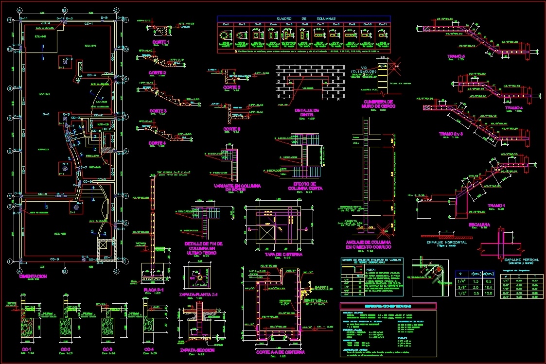 Unifamily House 8x20 DWG Detail for AutoCAD • Designs CAD